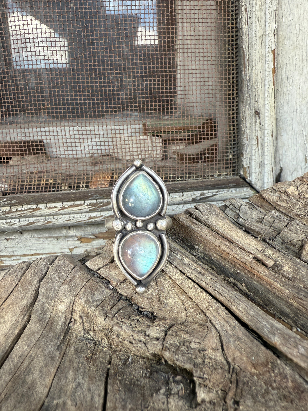 Inner Peace Labradorite Teardrop Ring